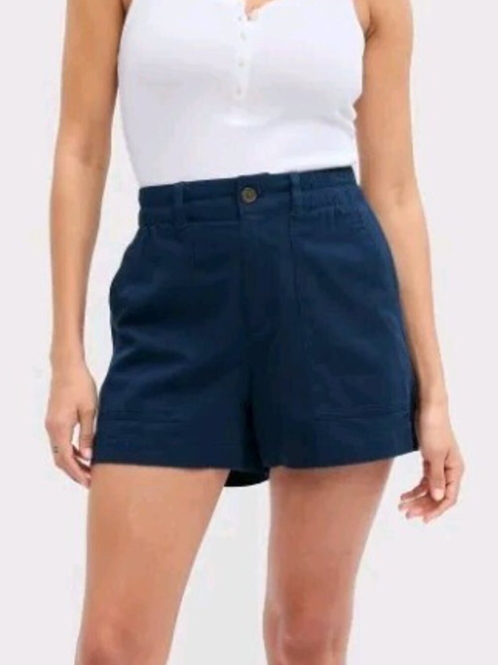 GAP Navy 4" High Rise Pull-On Utility Shorts/NWT/18